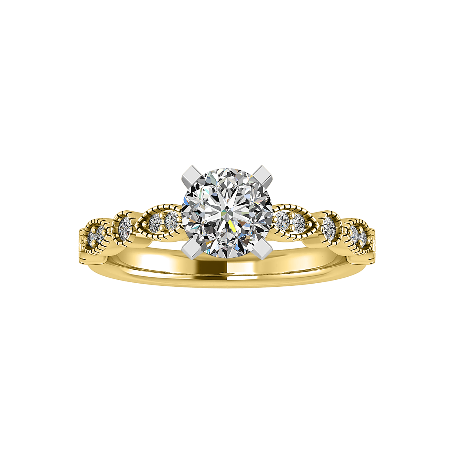 Avery Alternating MQ/RD diamond band
